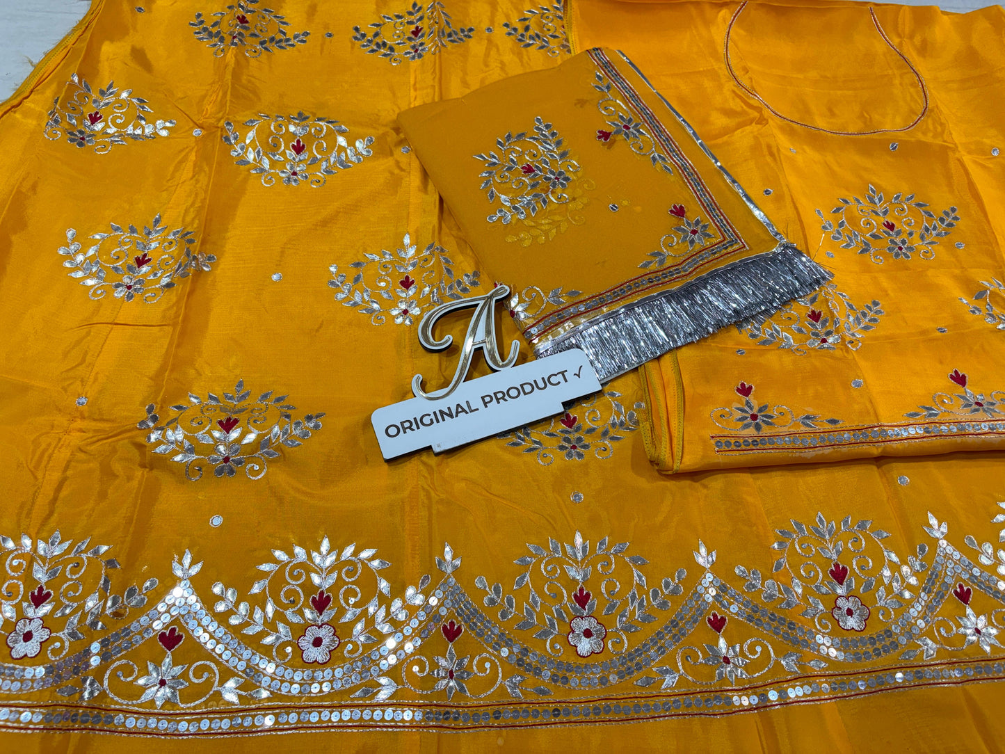 Upada crape thakurji pure odhna beautiful handwork elegant Rajputi poshak