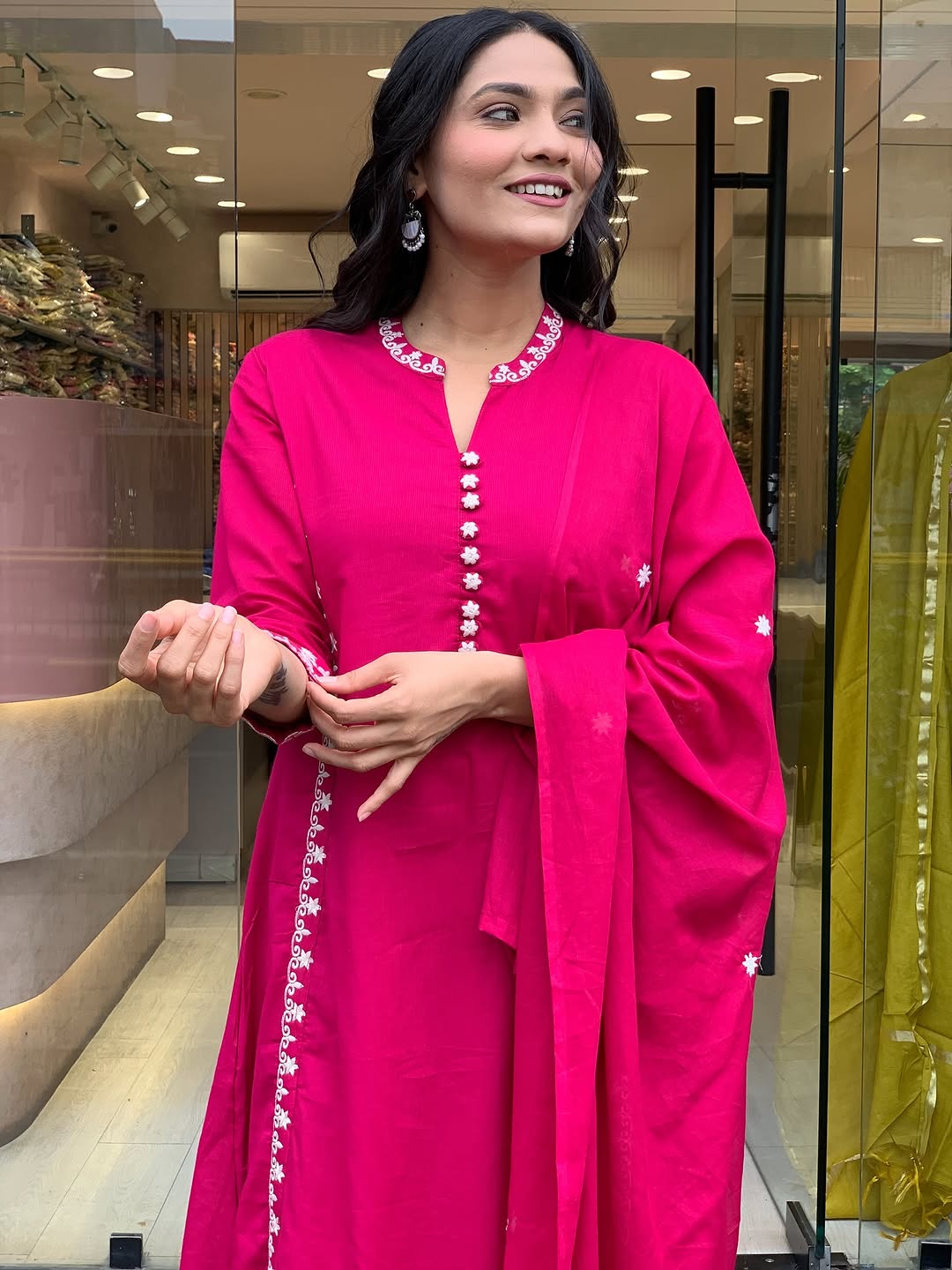 Embroidery work elegant suit set SIZE :- M TO XXL