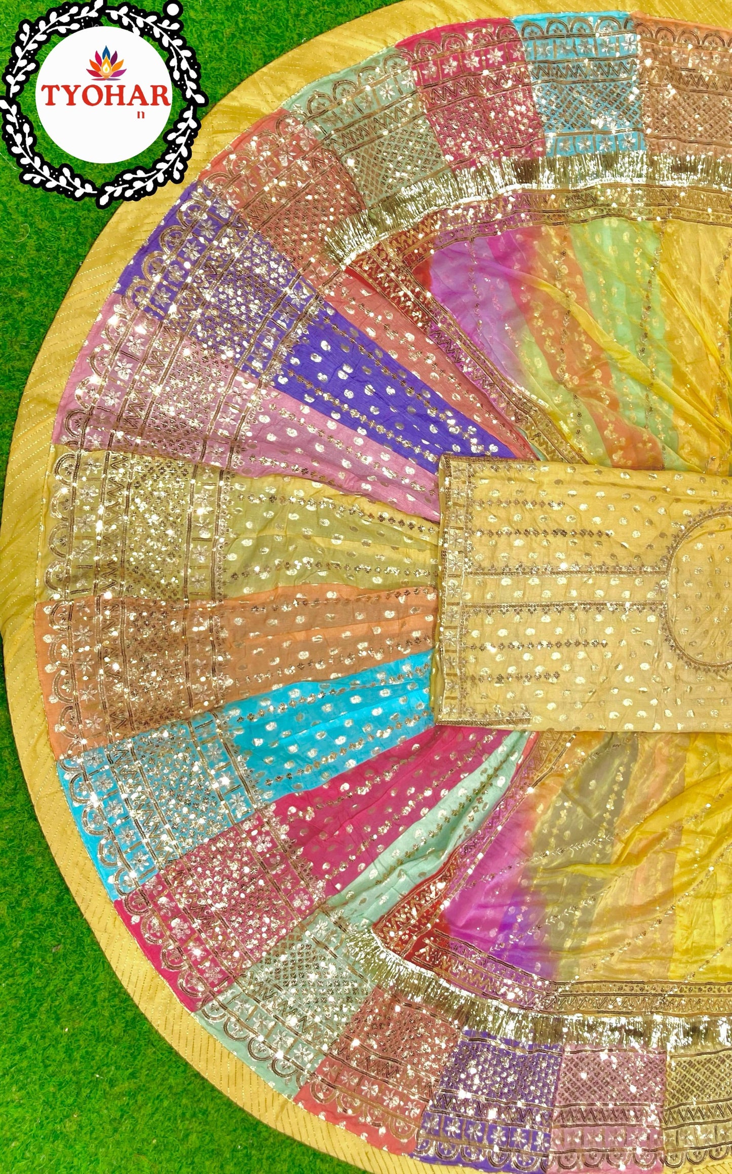 Boutique multicolor kali poshak