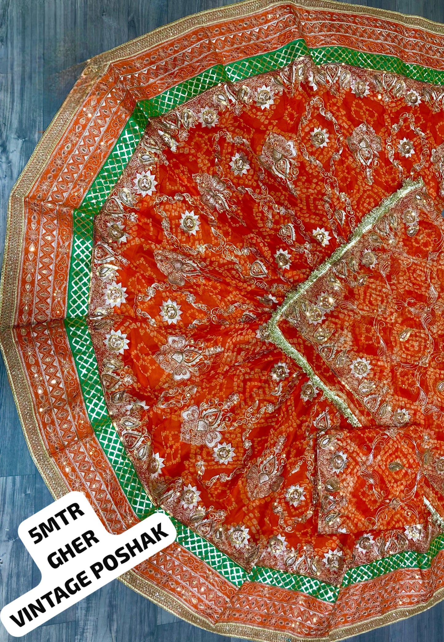 Royal Rajwadi VINTAGE STYLE Chunri Rajputi poshak