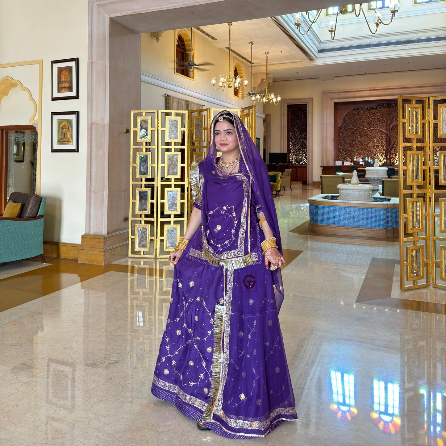 Elegant Partywear Rajasthani poshak