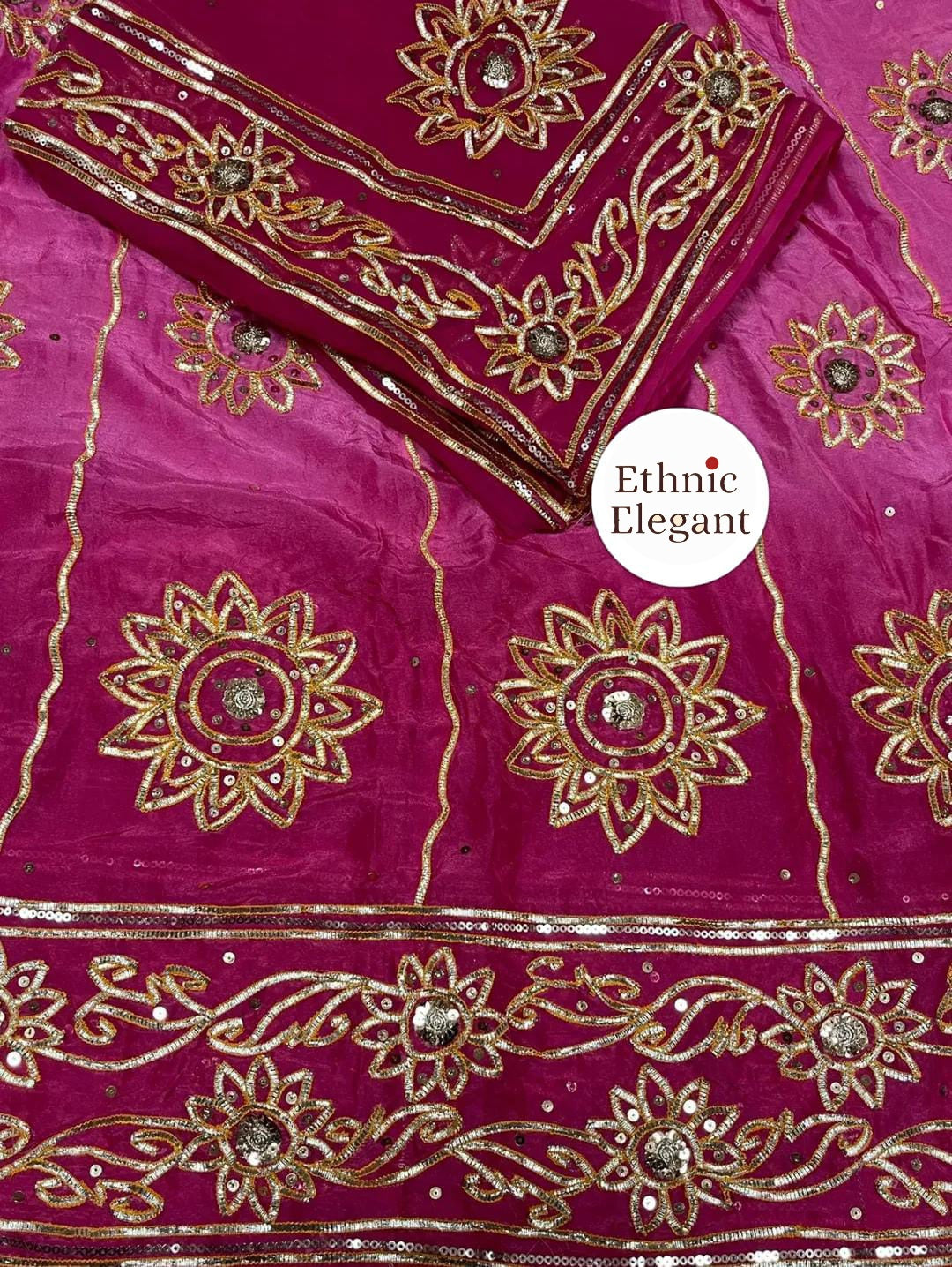 Upada silk pure odhna elegant Partywear Rajasthani poshak