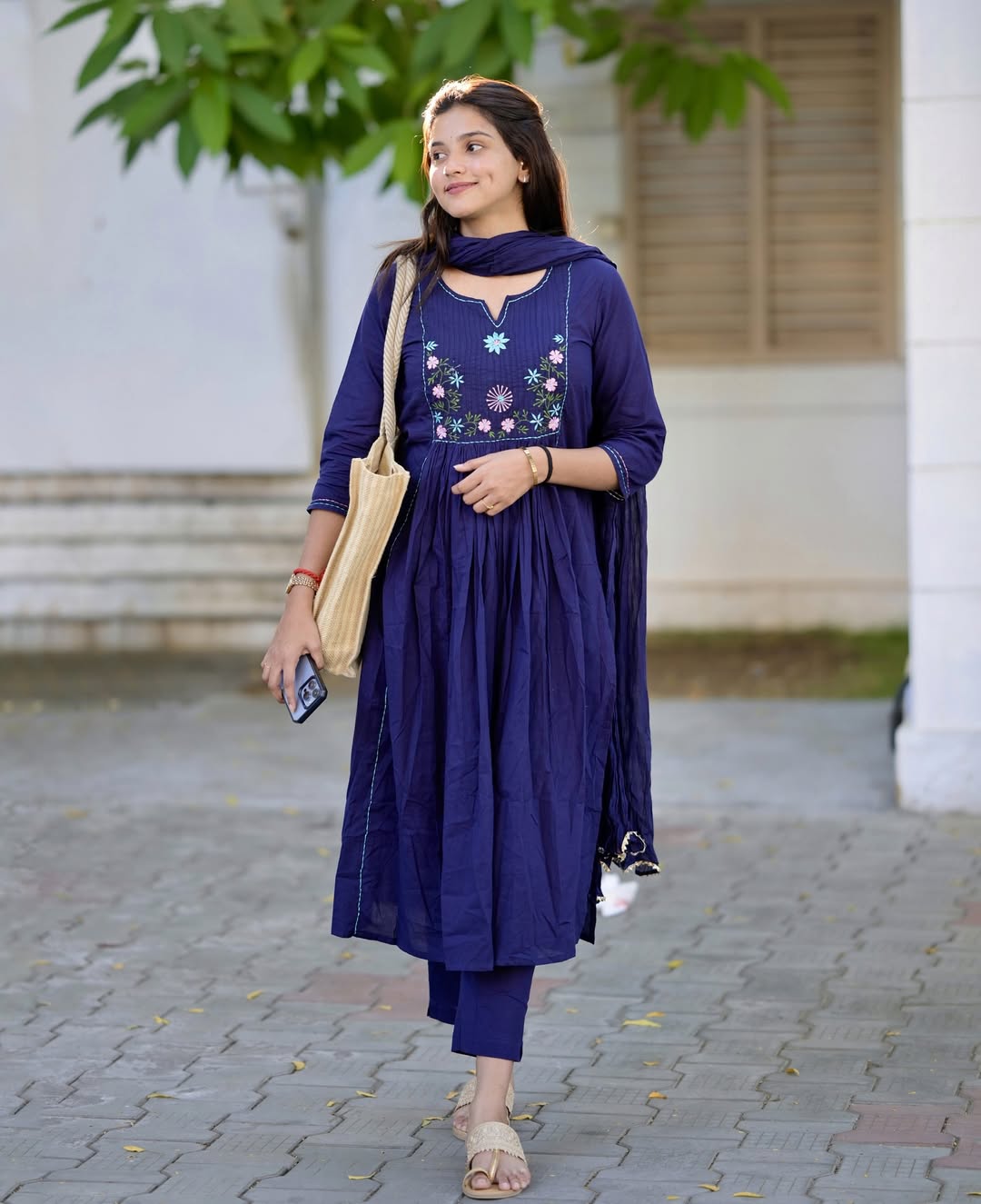 Elegant pure cotton suit set