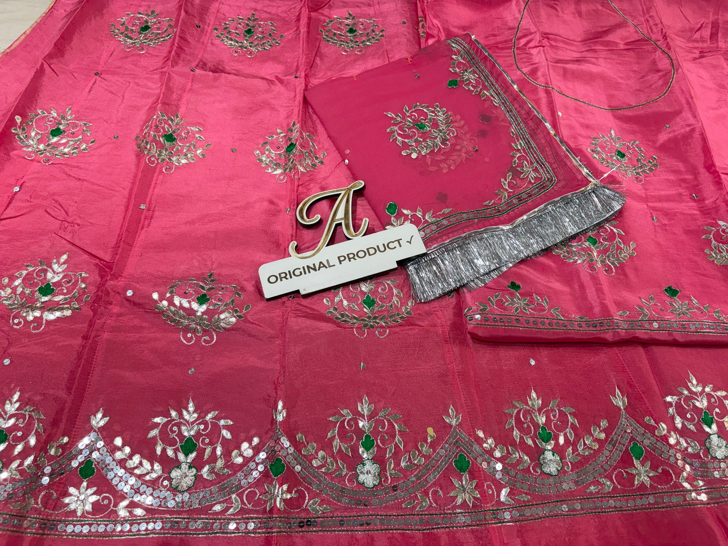 Upada crape thakurji pure odhna beautiful handwork elegant Rajputi poshak