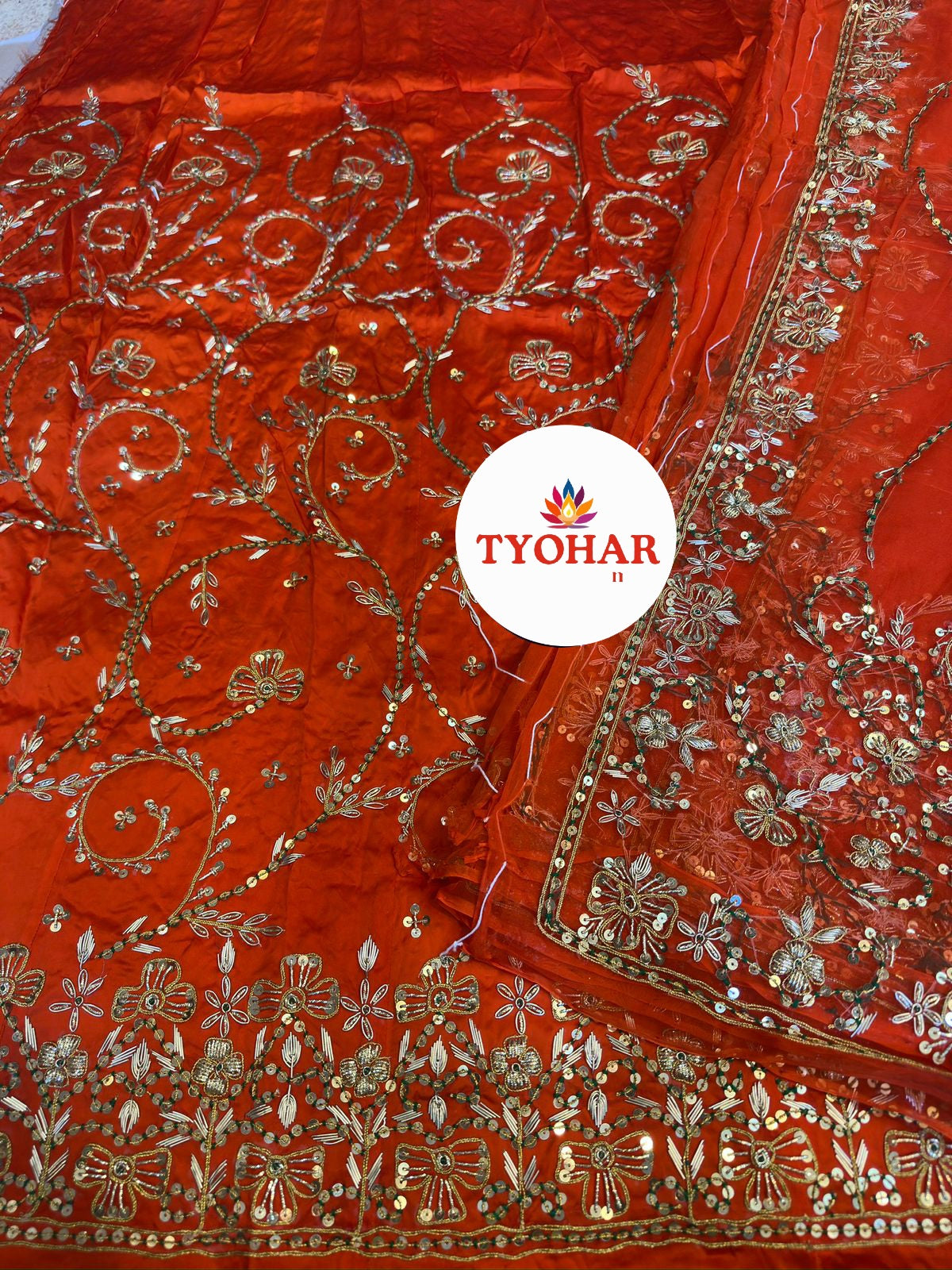 Luxury Bember Satin Thakurji Odhna Poshak with Royal Jardoji & Dabka Embroidery