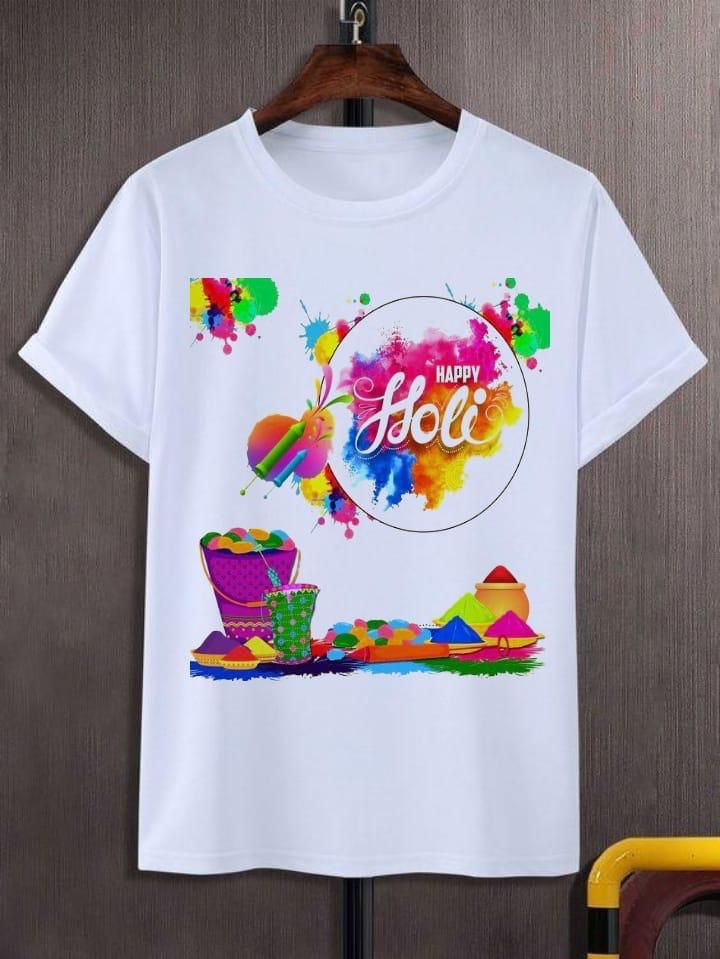 Trendy holi printed T shirt
