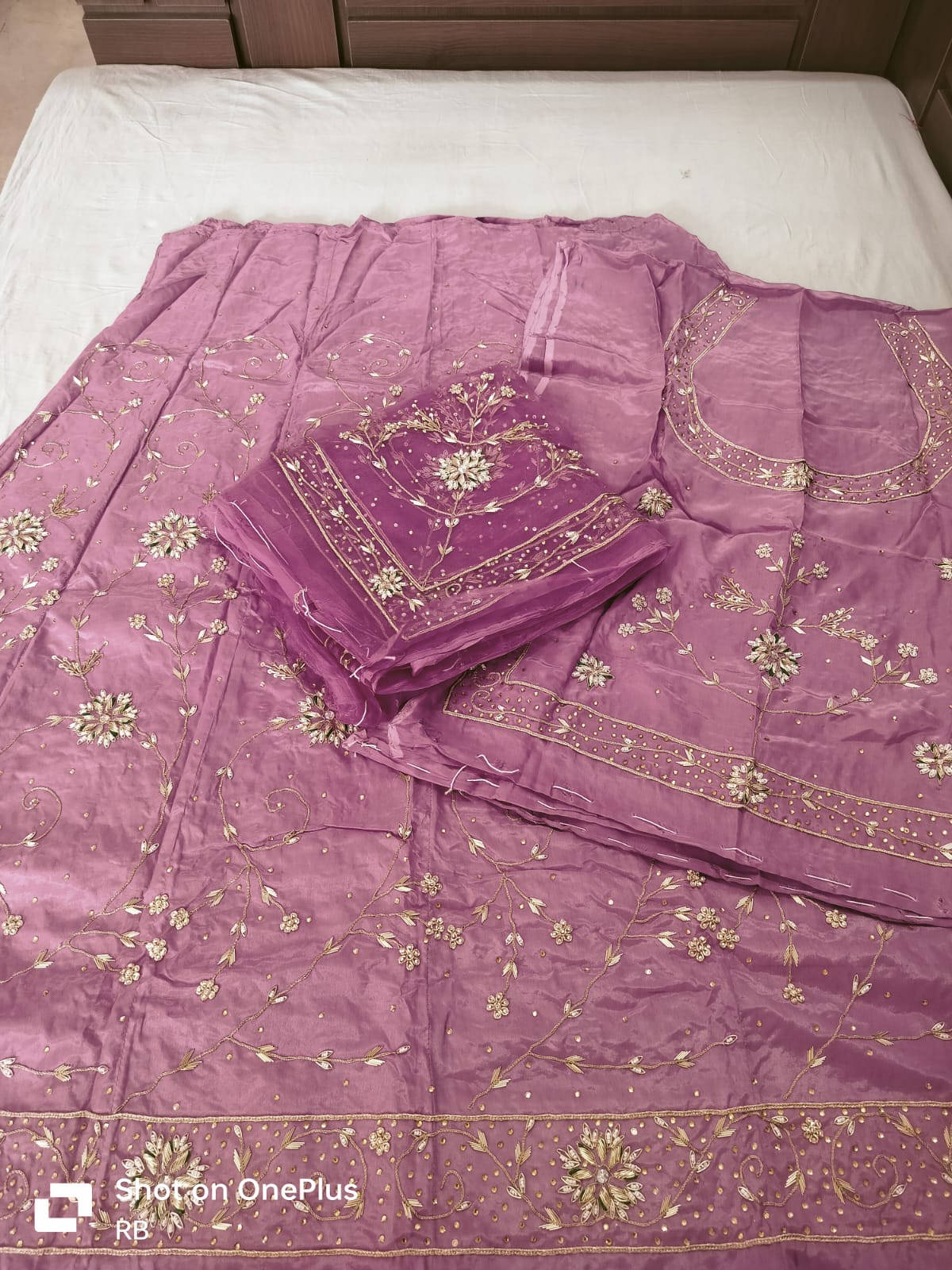 Jardoji moti hand work Rajputi poshak