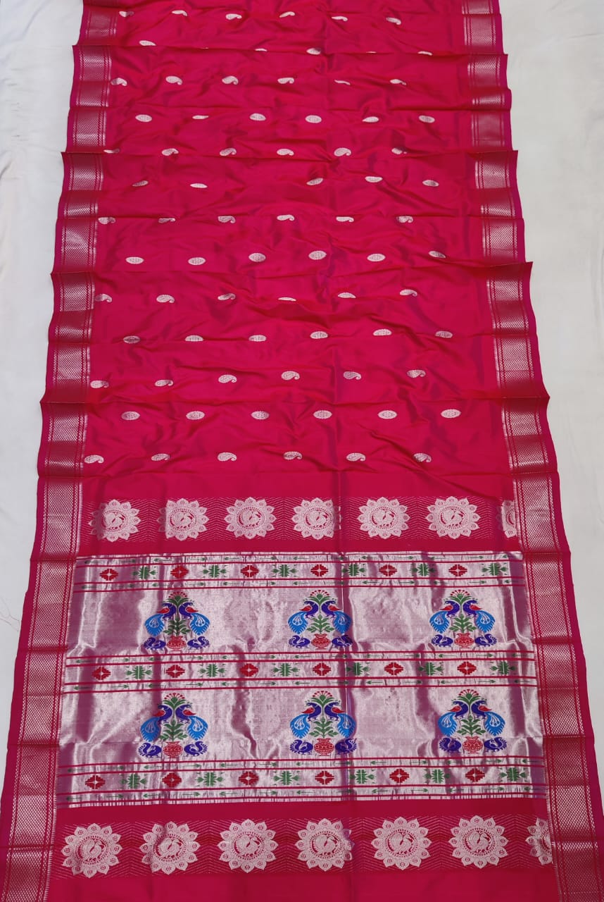 Handloom Maharni Paithani Pure Silk  saree