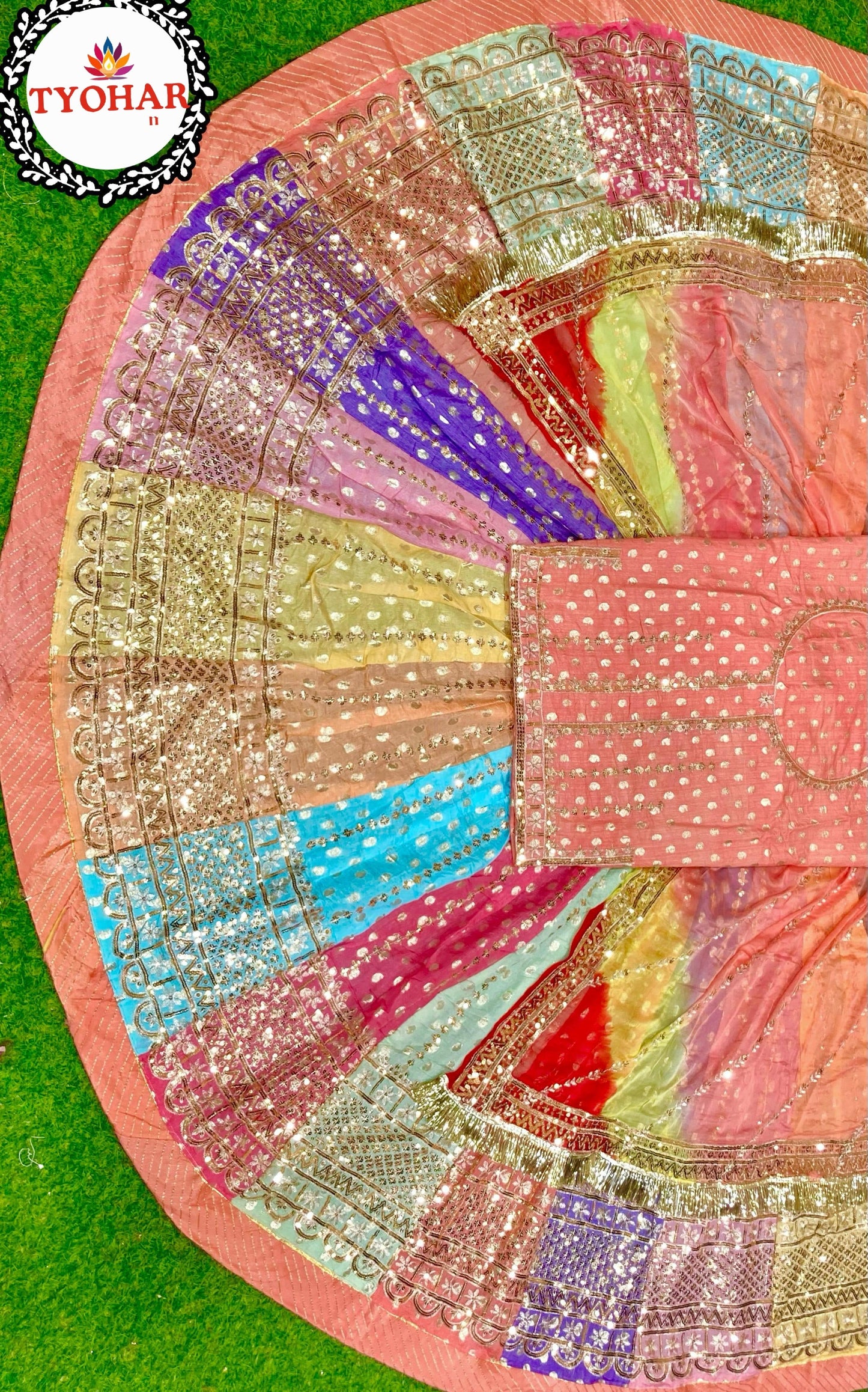 Boutique multicolor kali poshak