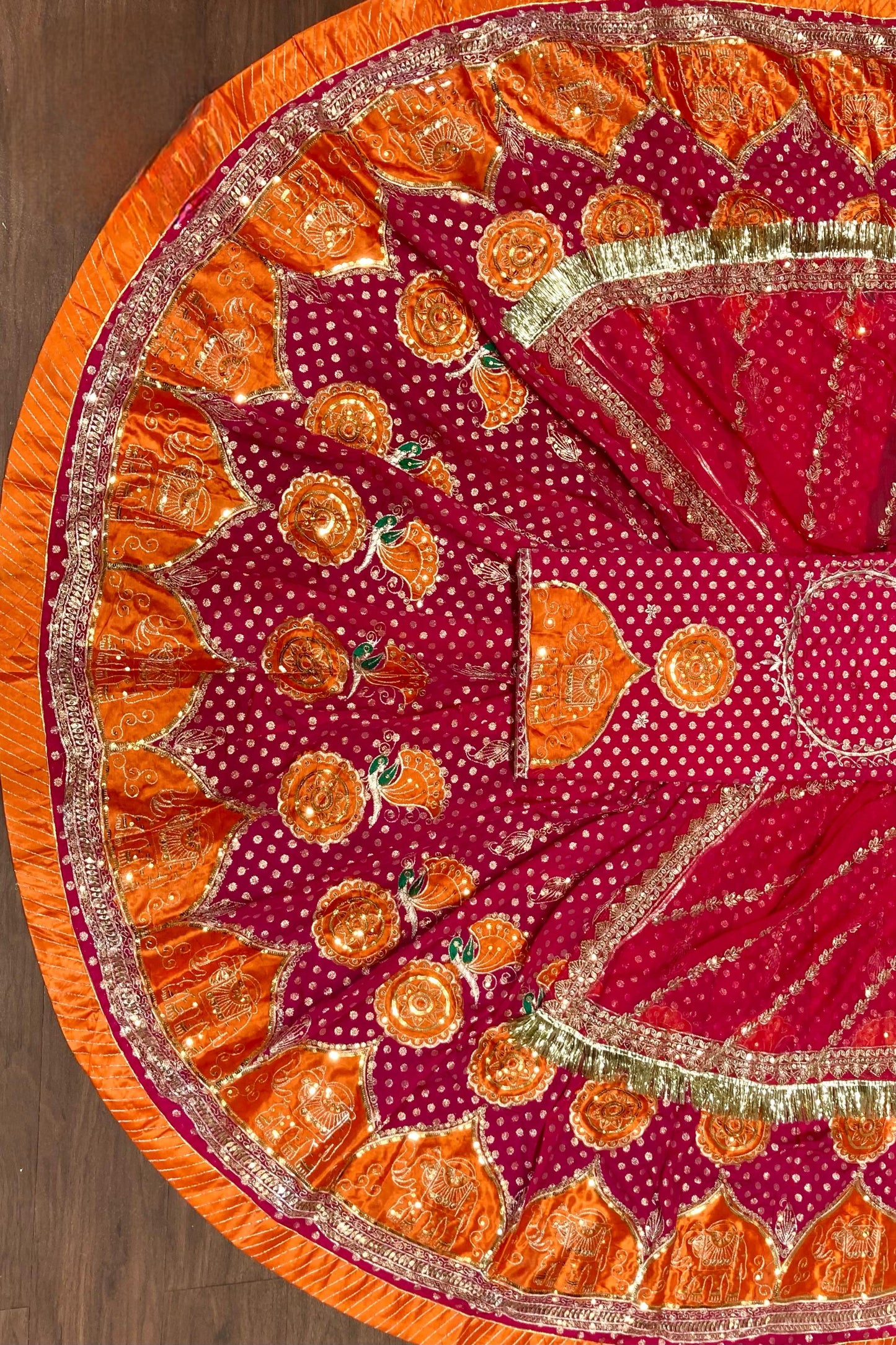 Banarsi FABRIC with  Pure Odhani in New Colours Boutique design beautiful Rajputi poshak