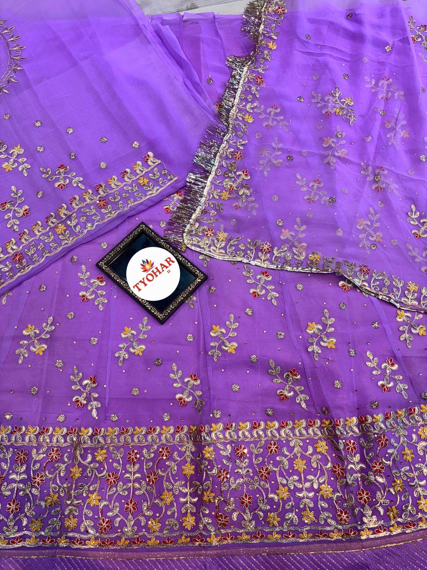 Halfpure Elegant Partywear Rajasthani Poshak | Heavy Boutique Collection (code:mk)