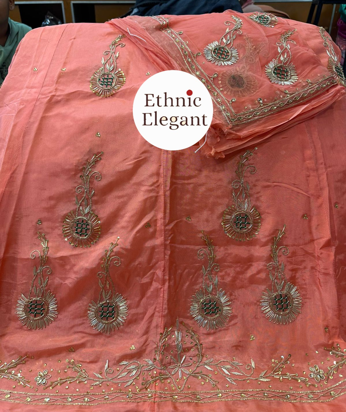 Upada Silk Poshak with Pure Thakurji Odhna | Heavy Dabka & Jardoji Handwork