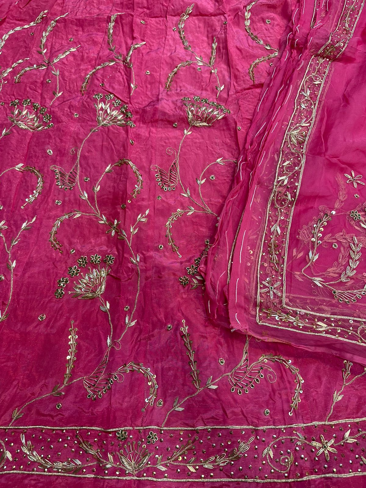 Heavy tissue  thakurji pure odhna heavy jardoji dabka work poshak*