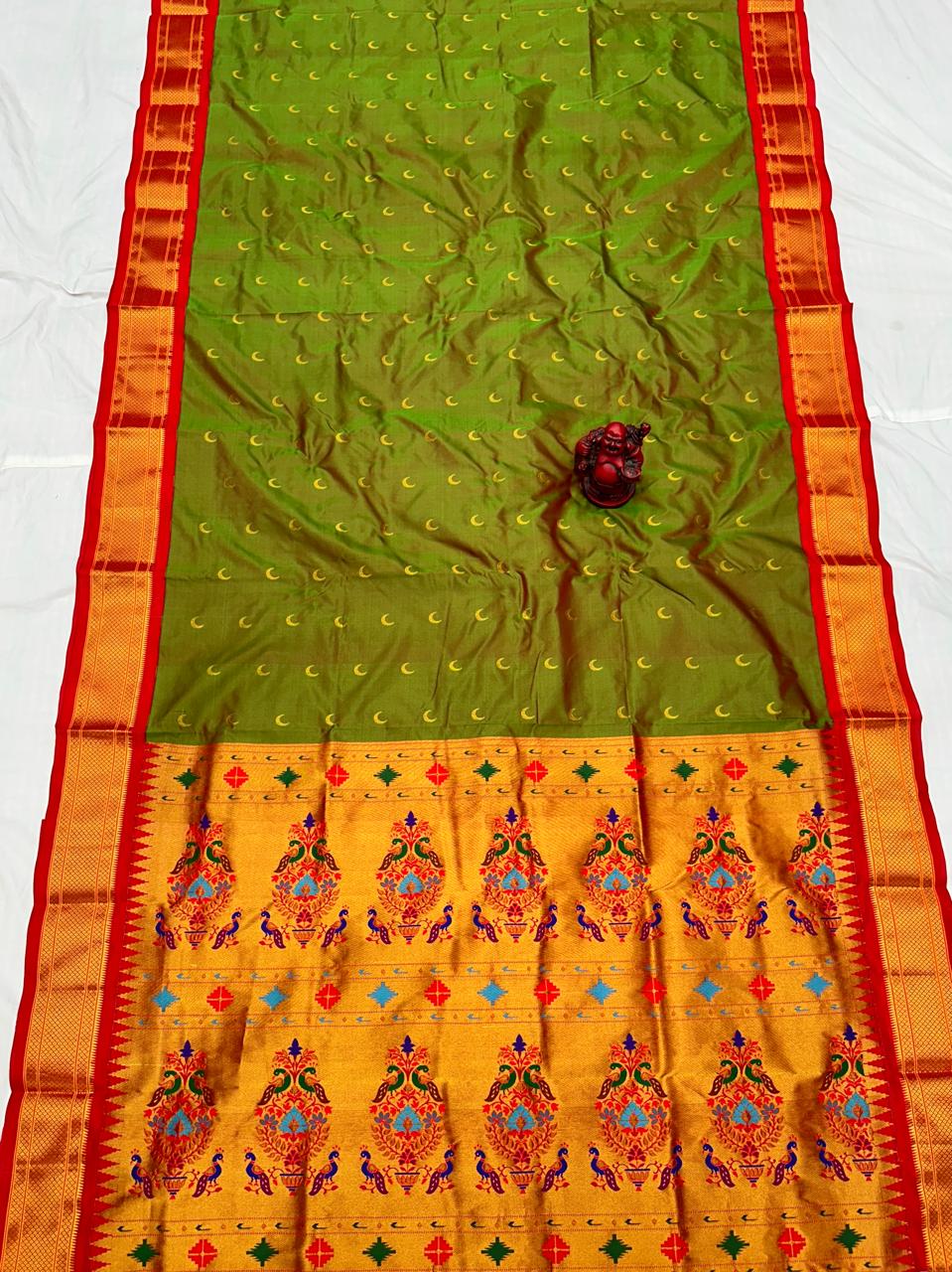 Pure Silk Powerloom Kadiyal Paithani saree