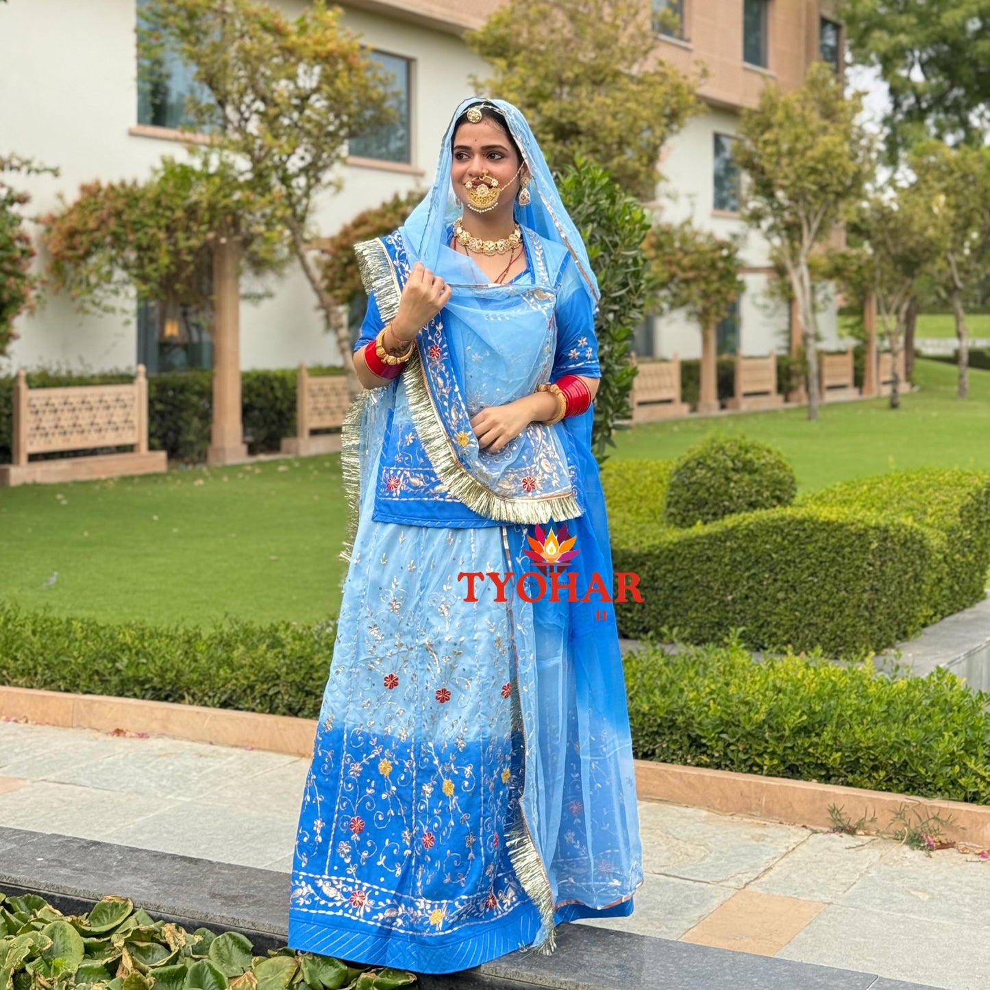 Double saded Royal Rajasthani poshak