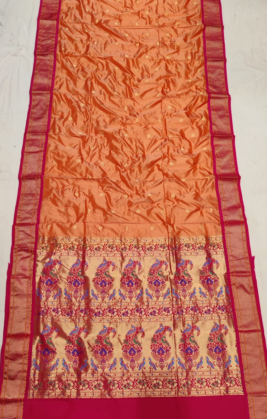 9 yard kadiyal pure silk paithani Saree