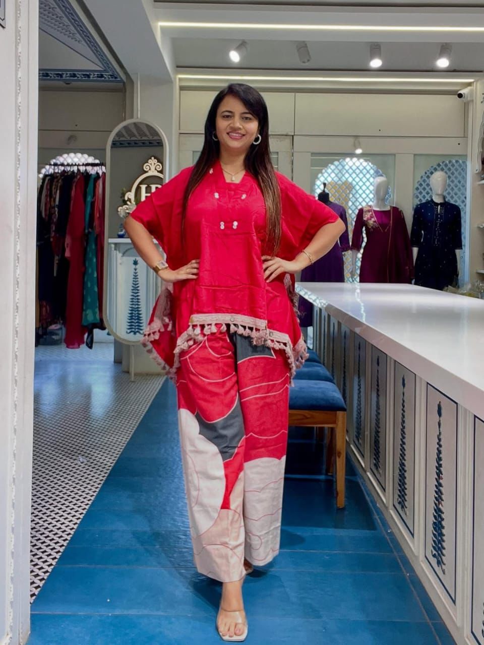 Kaftan style cotton fabric beautiful cod set Size 38 ,40 ,42 ,44, 46