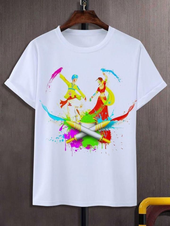 Trendy holi printed T shirt
