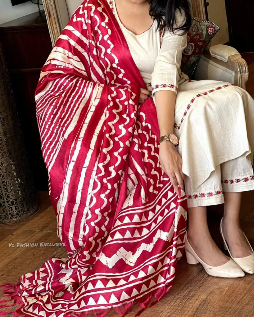 Pure handloom khadi cotton suit set  Size 38,40,42,44,46