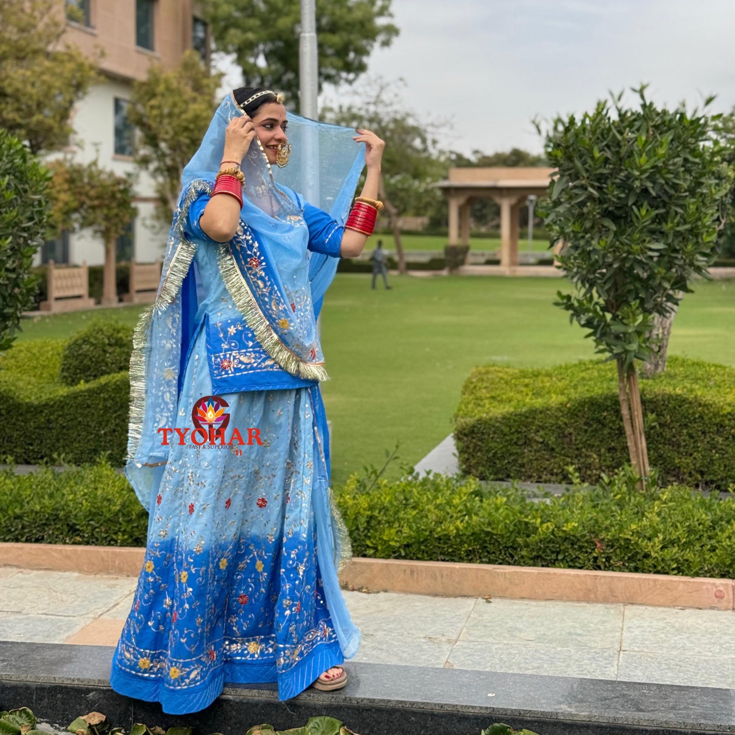 Double saded Royal Rajasthani poshak