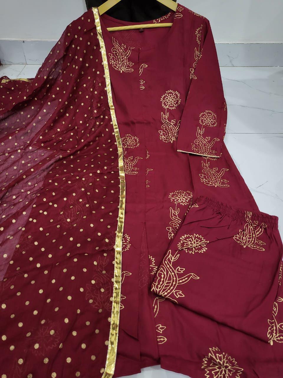 Elegant kurti with pant & duppata