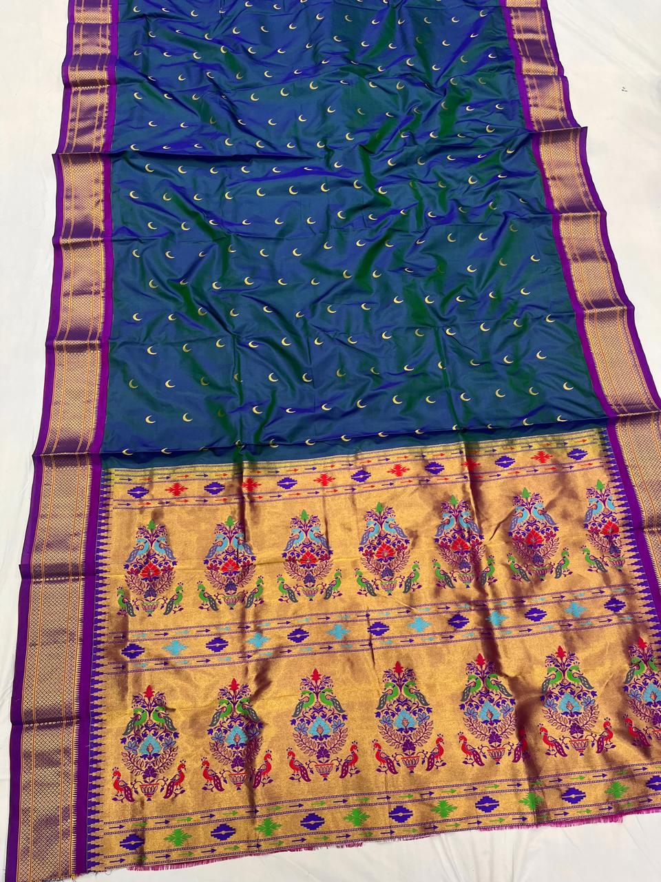 Chandrakor pure silk paithani Saree