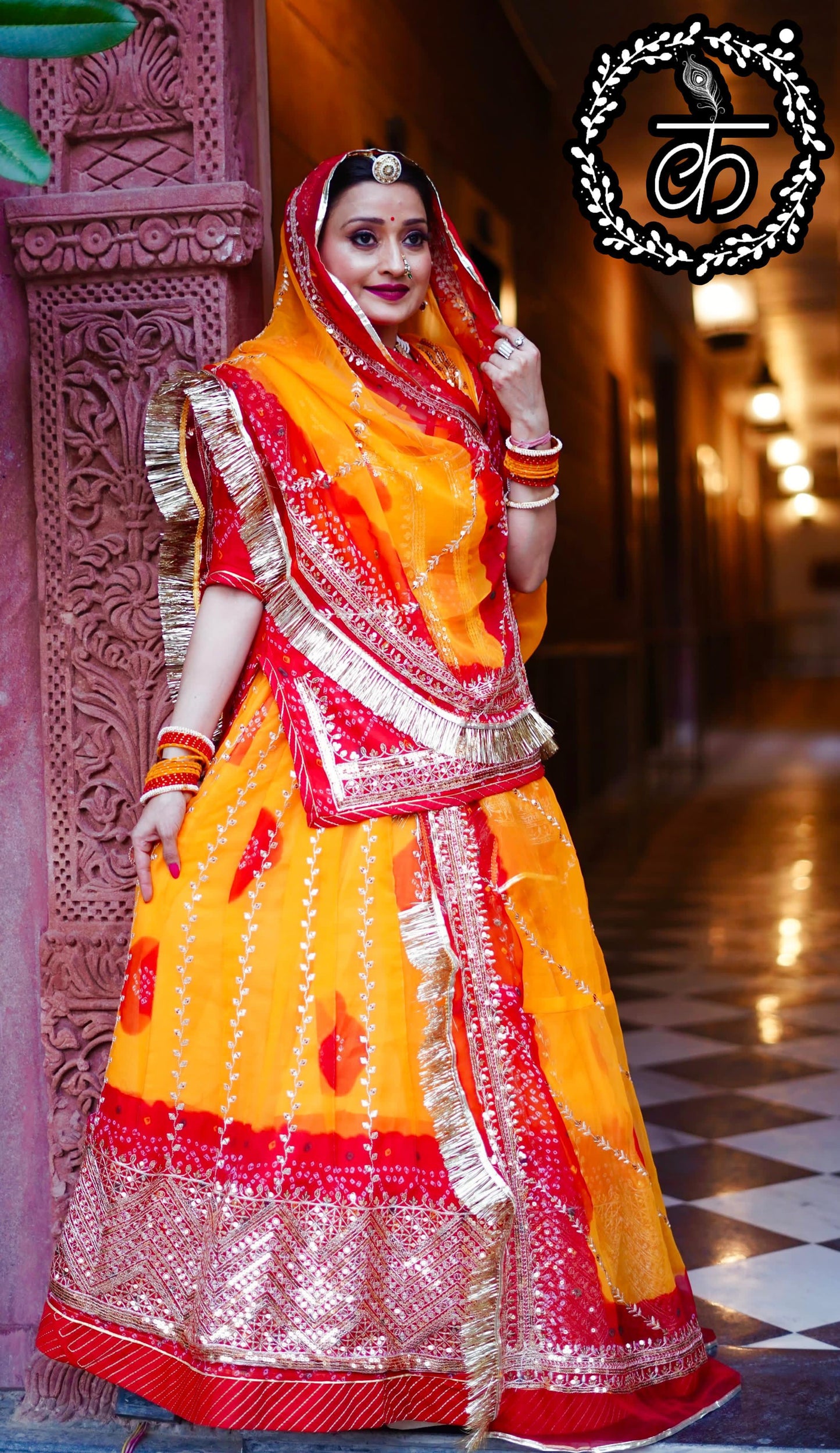 Traditional beautiful Rajasthani piliya poshak