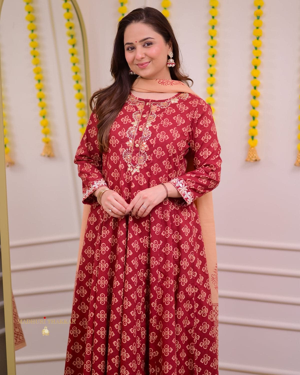 beautifully printed Cotton A Line Suit Sets  Size 38,40,42,44