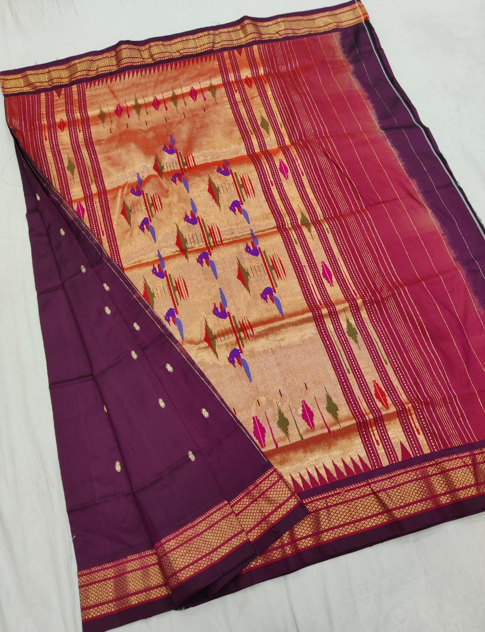 Traditional Yeola Paithani pure silk saree