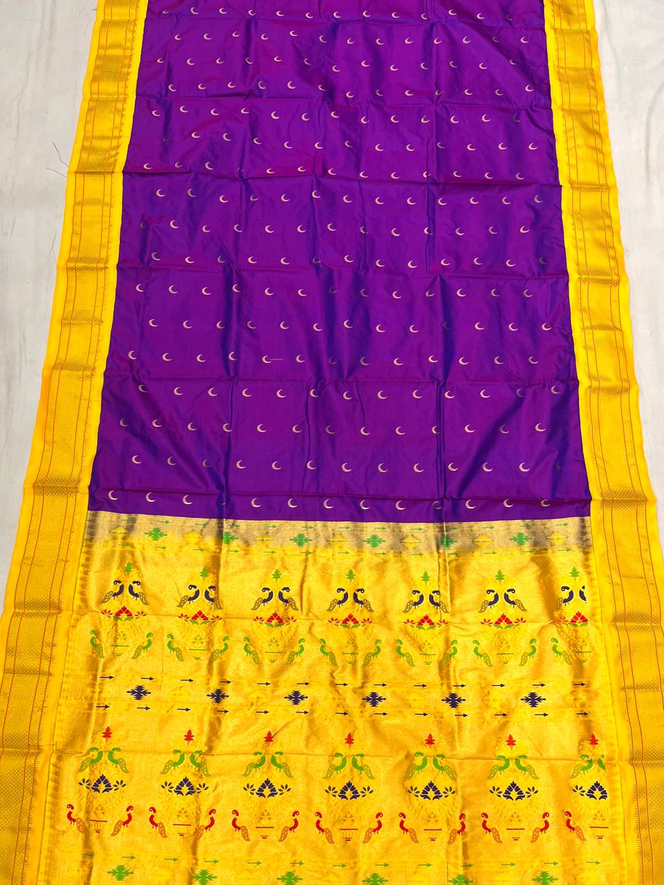 Pure Silk Powerloom Kadiyal Paithani saree