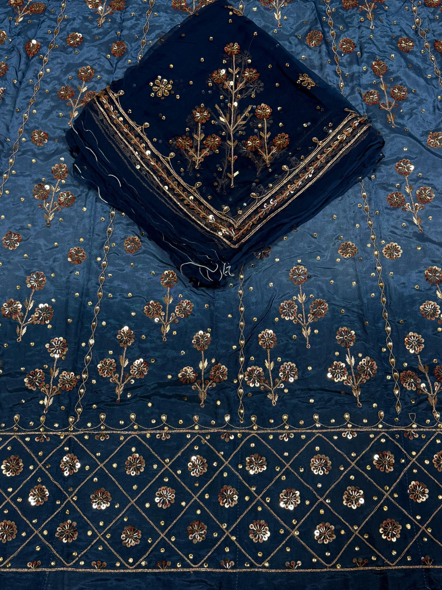 Upda silk pure odhna heavy jardoji work elegant Rajputi Poshak