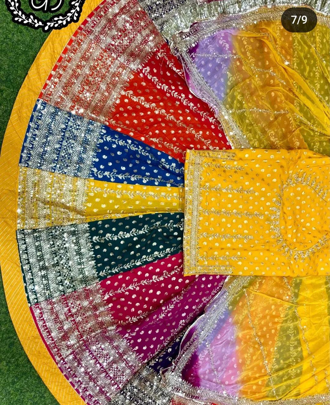 Traditional colorful Rajasthani poshak