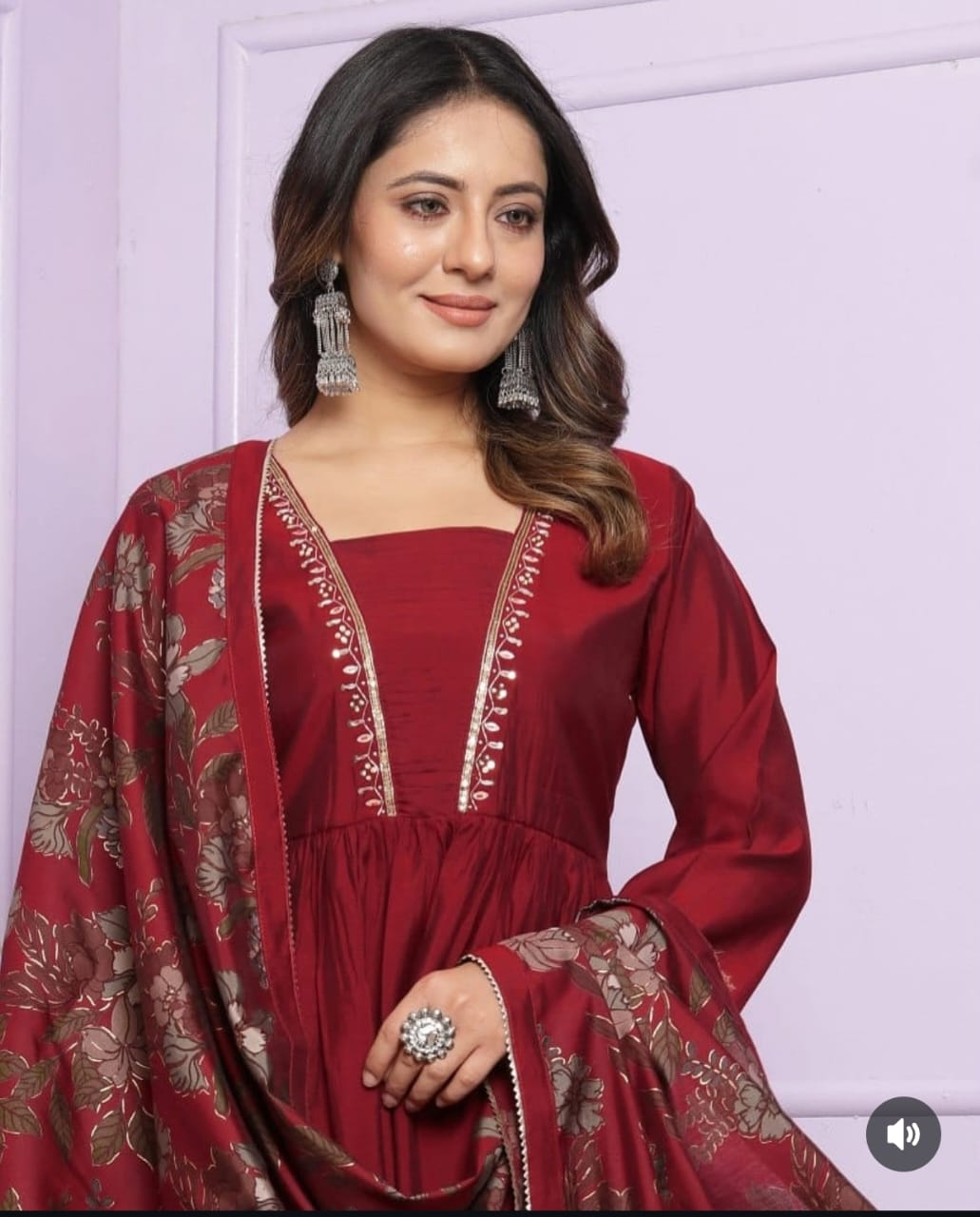 Handwork Kurti Pant Dupatta set *Size:- M(38), L(40), XL(42),*