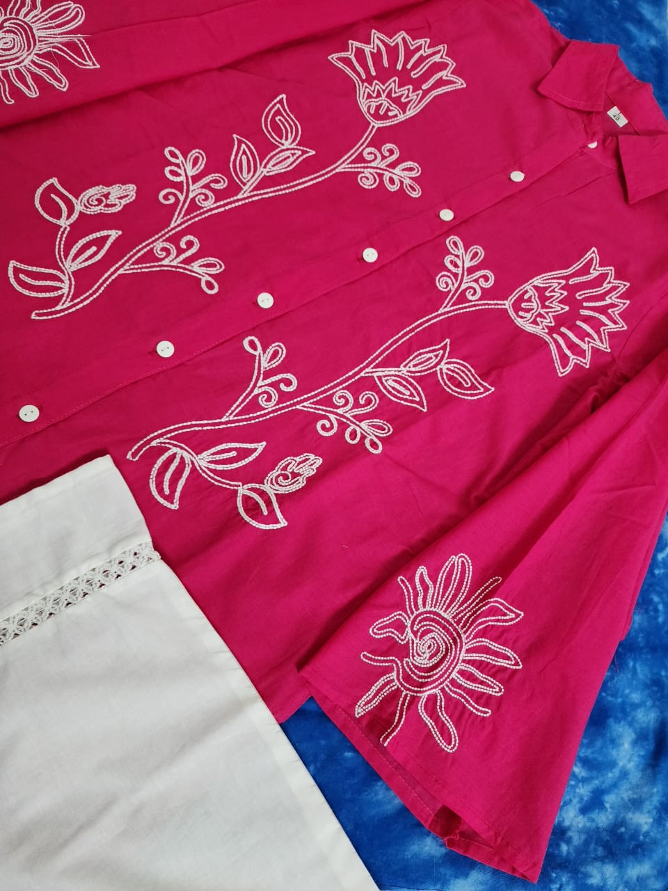 Elegant heavy Embroidery work top & pent set Size L M XL XXL