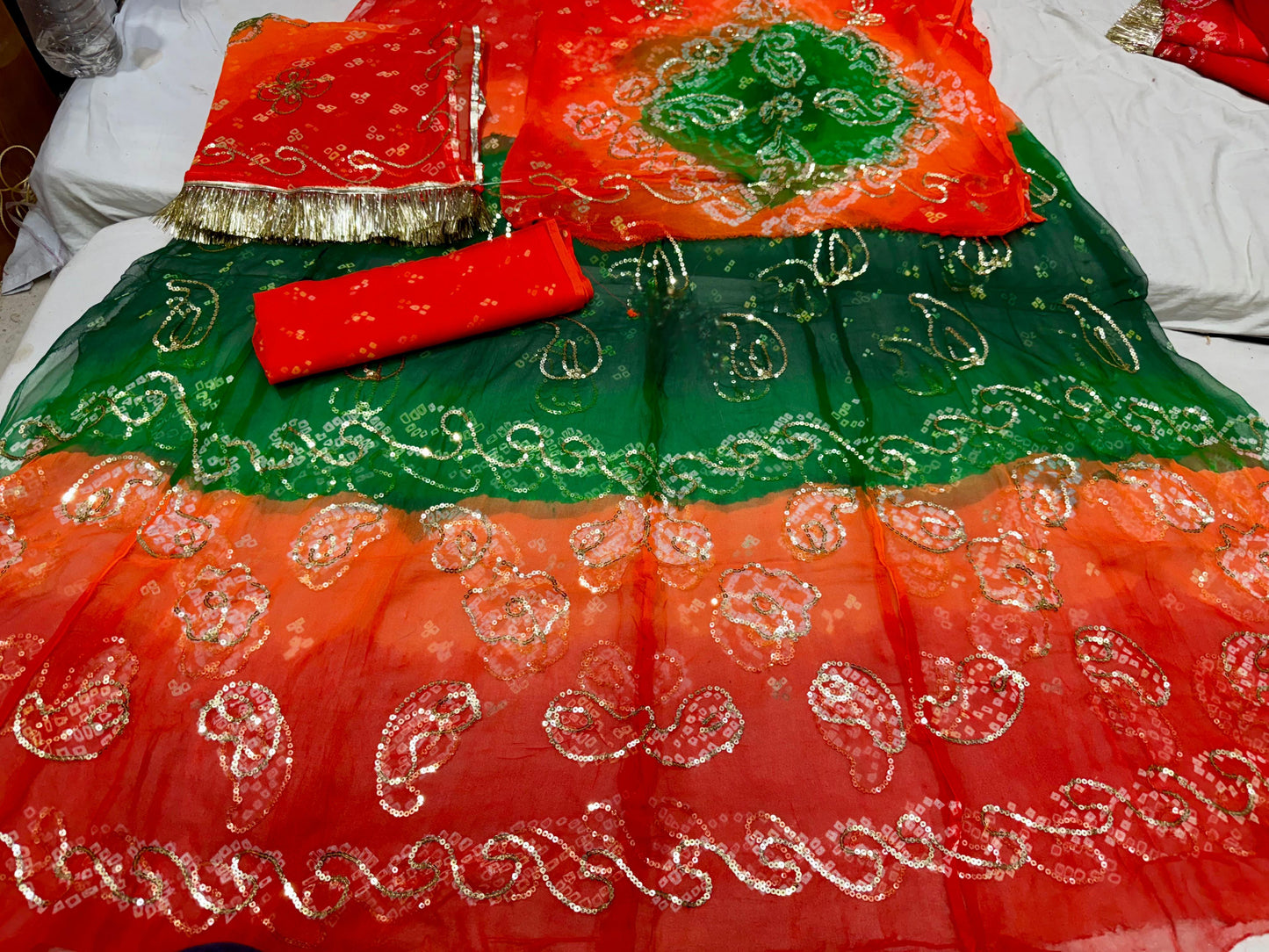 Thakurji pure Rai bandej Elegant poshak