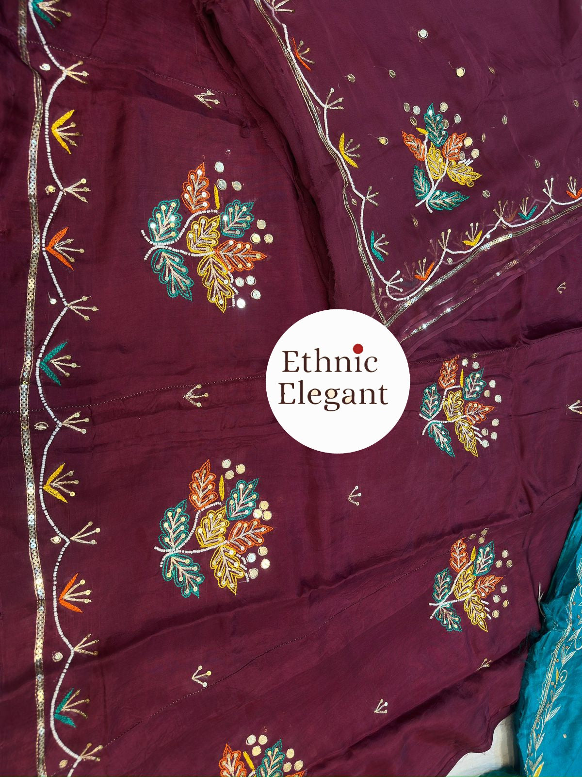 Premium Upada Silk Resham–Moti Handwork Thakurji Odhna | Beautiful Boutique Poshak