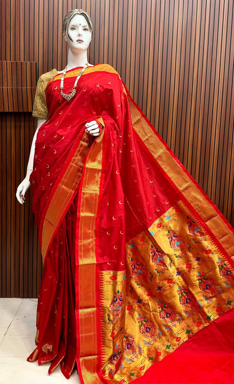 Chandrakor pure silk paithani Saree