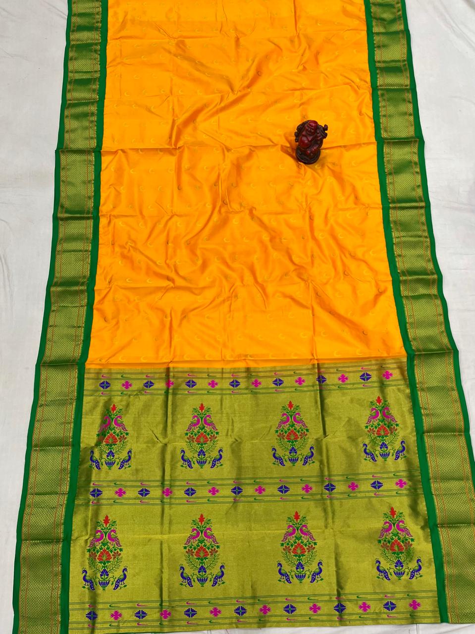 Pure Silk Powerloom Kadiyal Paithani saree