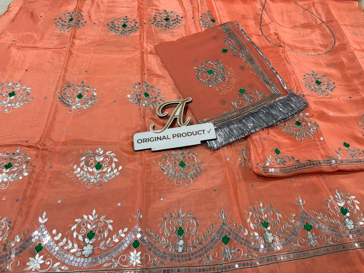 Upada crape thakurji pure odhna beautiful handwork elegant Rajputi poshak