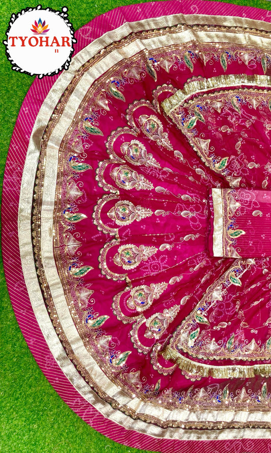 Royal Bandhej Rajwari look poshak