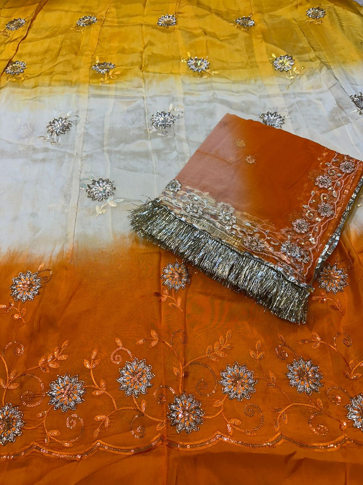 Heavy upada  poshak thakurji pure odhna Elegant Rajputi poshak