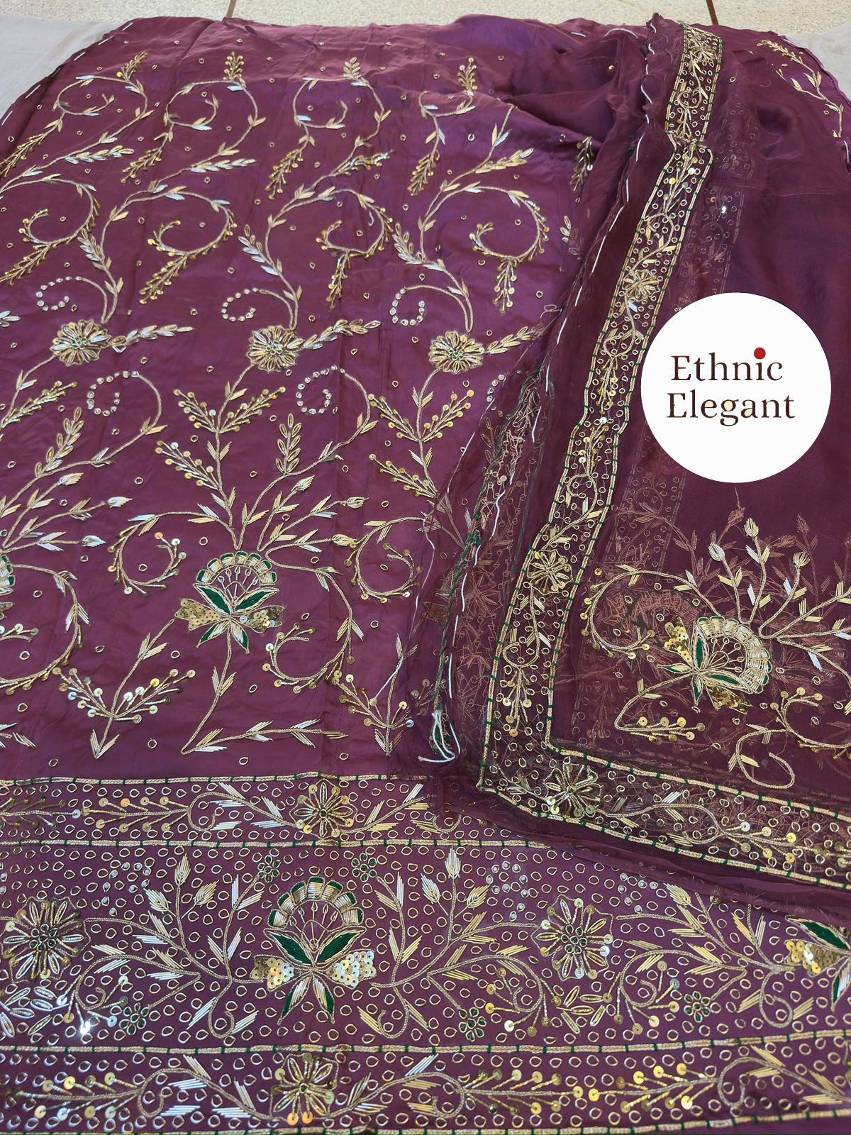 Luxury Bember Satin Thakurji Odhna Poshak with Royal Jardoji & Dabka Embroidery