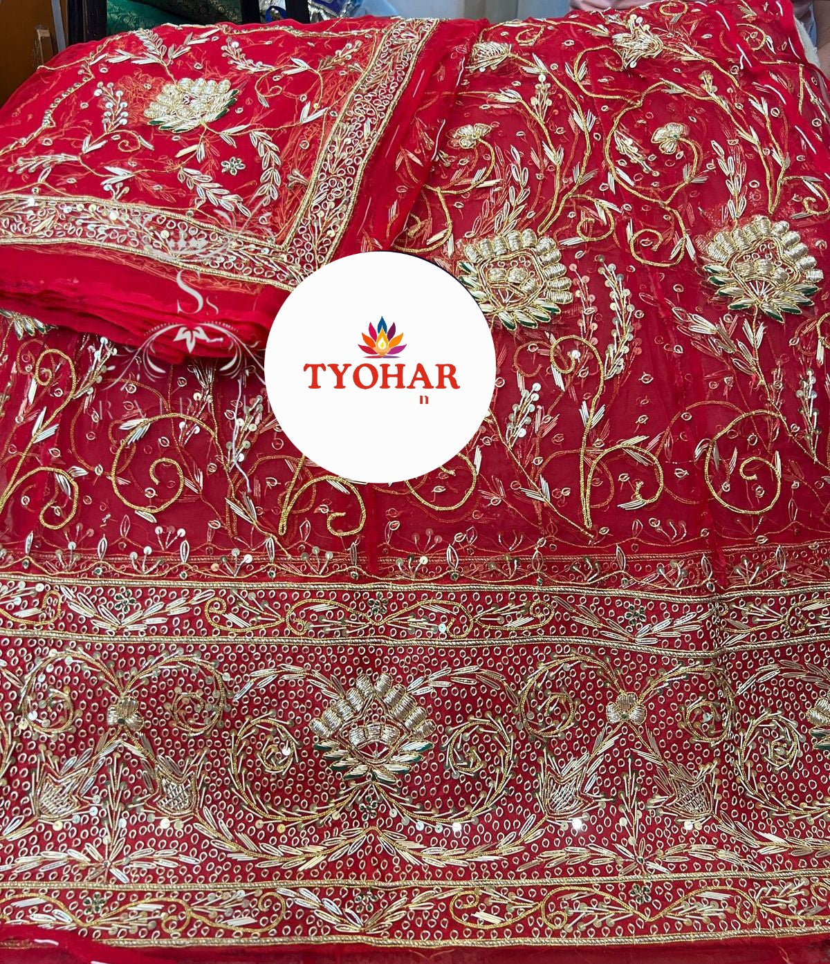 Heavy Bembar satin designer Rajasthani poshak