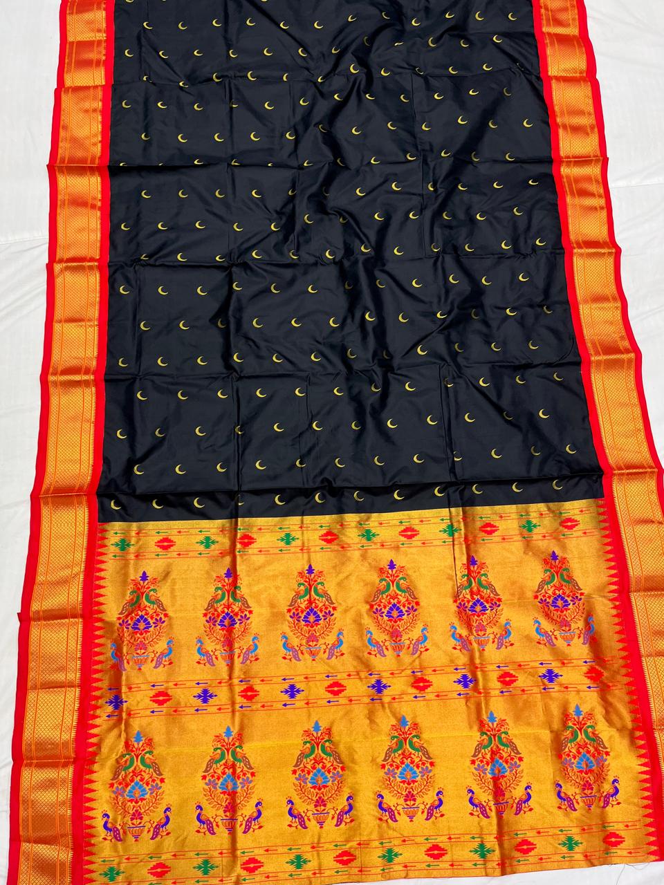 Pure Silk Powerloom Kadiyal Paithani saree