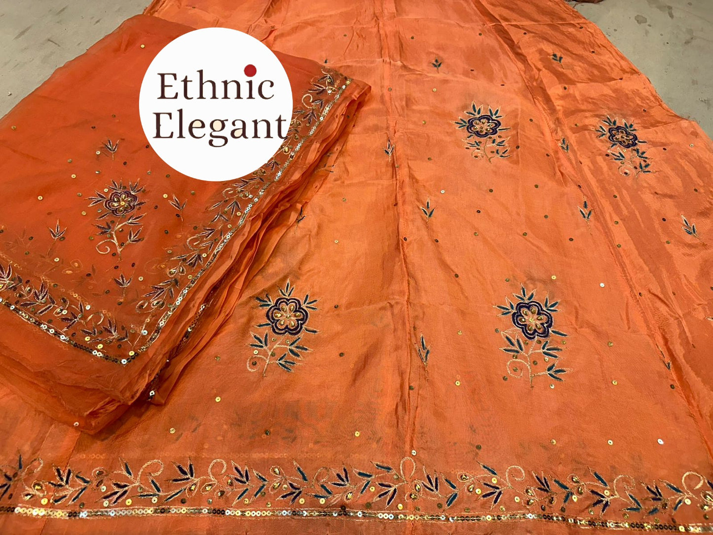 Heavy upada thakurji pure odhna painting + resam handwork Rajasthani poshak