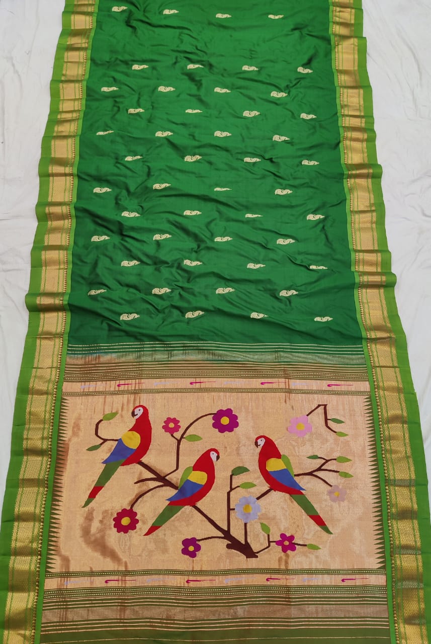 Traditional Handloom Pure Silk Paithani saree