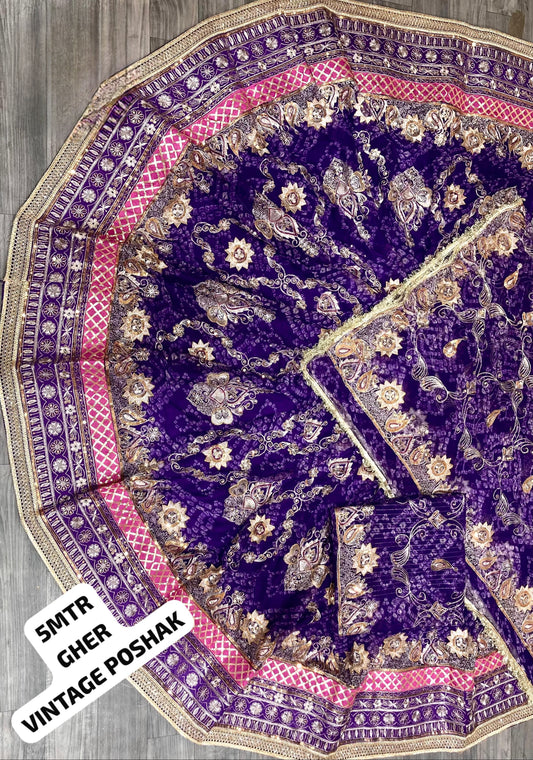 Royal Rajwadi VINTAGE STYLE Chunri Rajputi poshak