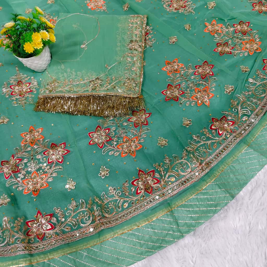 Royal Half Pure Poshak – Elegant Partywear Outfit for Festive Celebrations