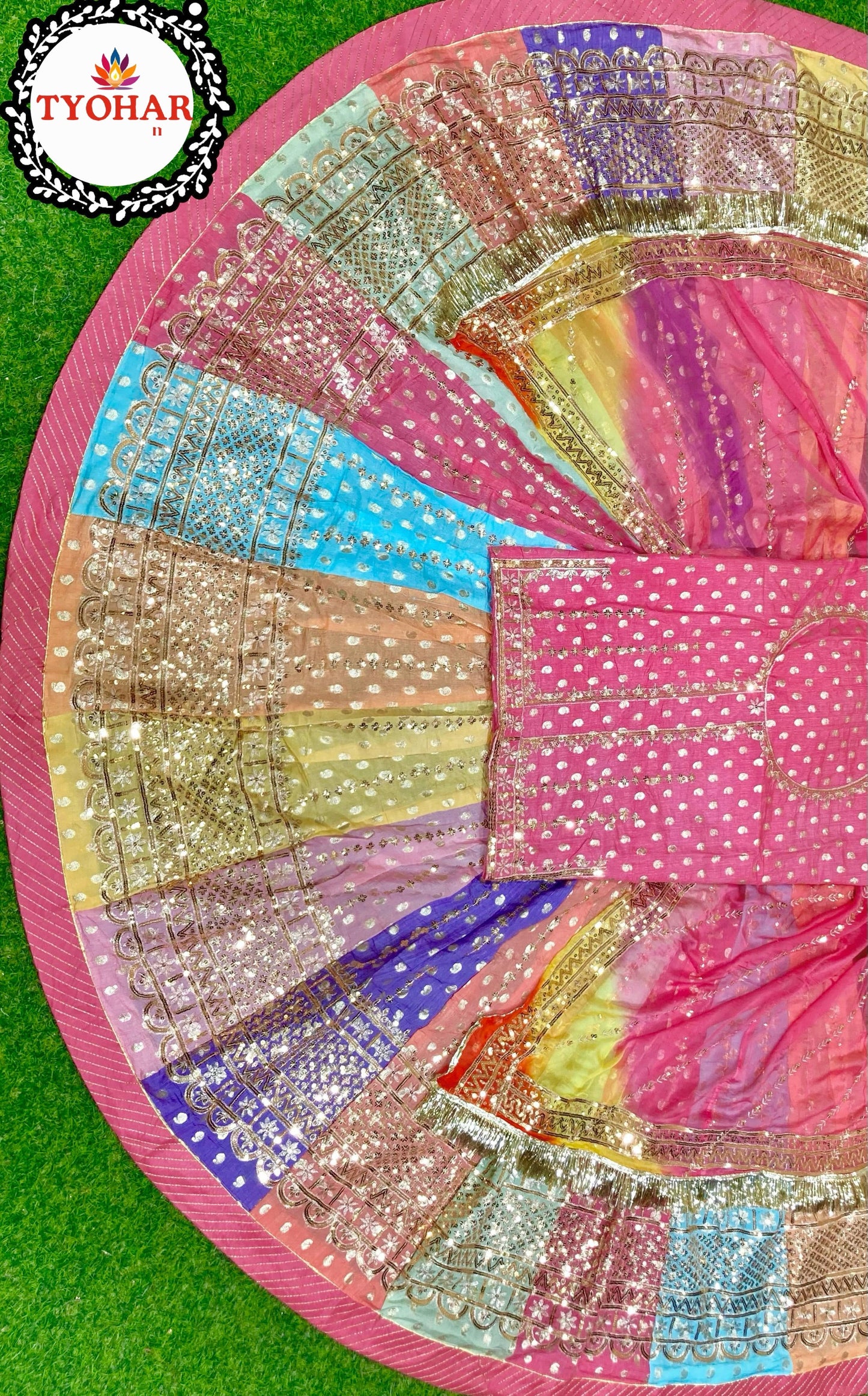 Boutique multicolor kali poshak