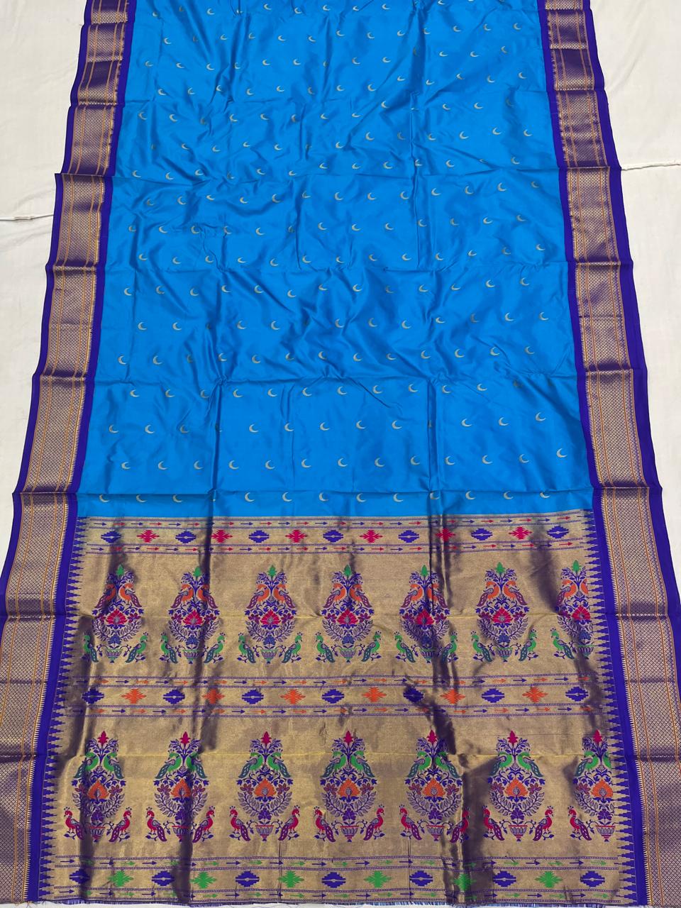 Pure Silk Powerloom Kadiyal Paithani saree